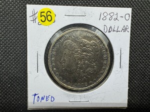 lot 56 image: 1882-O Morgan Silver Dollar - Toned