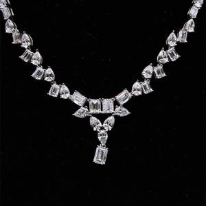 New & Stunning! 15 Carat Diamond Necklace in 14k White Gold; $22,550 Retail *VIDEO*