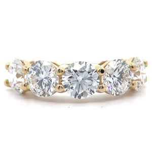 lot 6 image: 4 Carat Diamond Five-Stone Ring in 14k Yellow Gold VIDEO