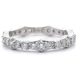 lot 30 image: 1.05 Carat Diamond Bamboo Stacking Ring VIDEO