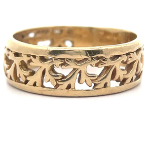 lot 35 image: Vine Leaf Trellis Filigree Ring in Yellow Gold VIDEO