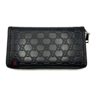 lot 30D image: Gucci Black Microguccissima Zip Wallet with Box and Cards Pre-Owned Retail $850