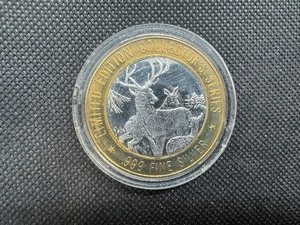 lot 19 image: Limited Edition Grand Casino Gaming Token-- Approx 0.60 Oz. of .999 Silver