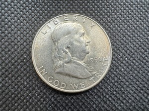 lot 75 image: 1950-D AU Silver Franklin Dollar