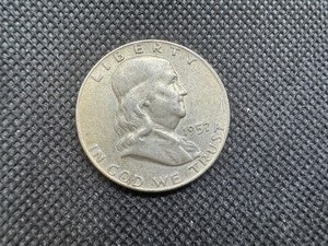 lot 82 image: 1957-D Silver Franklin Dollar