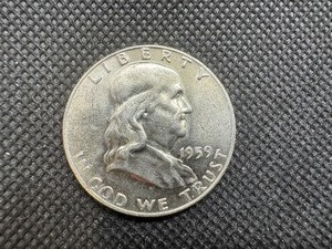 lot 83 image: 1959-D BU Silver Franklin Dollar  Spectacular Coin