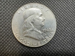 lot 88 image: 1963-D BU Silver Franklin Dollar