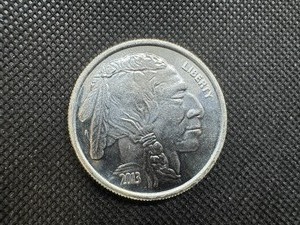 lot 92 image: 1 oz Buffalo Round .999 Fine Silver