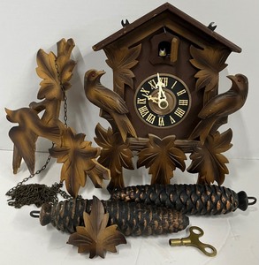 lot 41 image: German Cuckoo Clock-Parts