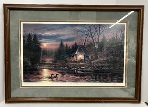 lot 59 image: 1988 Terry Redlin Print Quiet of The Evening Signed and Numbered