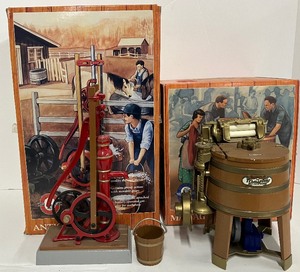 lot 83 image: Vintage ERTL Antique Pump Jack and Maytag Washer 116th Scale With Original Boxs