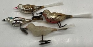 Antique Mercury Glass Birds