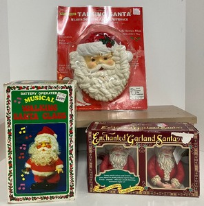 lot 21 image: 1980s-1990s Animated Christmas- Musical Dancing Santa, Telco Talking Santa, Enchanted Garland