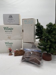 lot 135 image: Department 56 The Heritage Collection Accessories and Trees Lot of 5