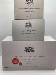 lot 132 image: Department 56 Heritage Collection Village 3 PC LOT