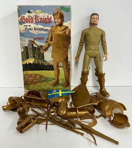 lot 115 image: Vintage Marx Sir Gordon the Gold Knight Action Figure and Accesories with Orignal Box 1960s