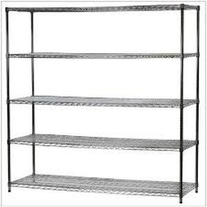 lot 10 image: HDX 5-Tier Commercial Grade Heavy Duty Steel Wire Shelving Unit in ChromeMax (72 in. W x 72 in. H x 24 in. D) Customer Returns See Pictures