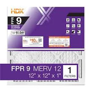 lot 12 image: Lot of HDX 12 in. x 12 in. x 1 in. Superior Pleated Air Filter FPR 9, MERV 12   Customer Returns See Pictures