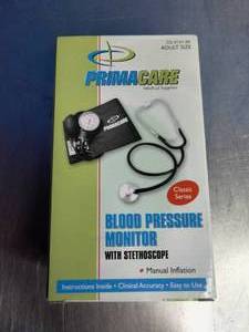 lot 4 image: Primacare DS-9197-BK Classic Series Adult Size Blood Pressure Monitor with Stethoscope.