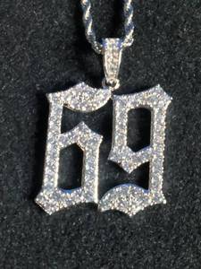 lot 11 image: Jewelry For Iced Rapper TEKASHI 69 Pendant & 30 Box, Cuban, Rope Chain Hip Hop Necklace