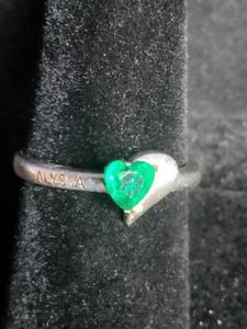 lot 50 image: Ladies Sterling Silver Birthstone Ring - Size 8