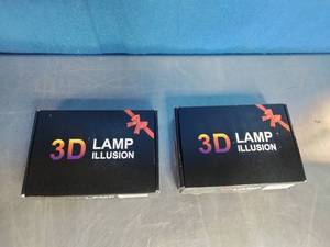 lot 80 image: Brand New 2 X 3D Lamp Illusion 7 Color Display