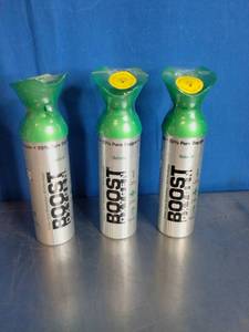 lot 93 image: 3 x Boost Oxygen, a Portable Canister of Supplemental Oxygen.