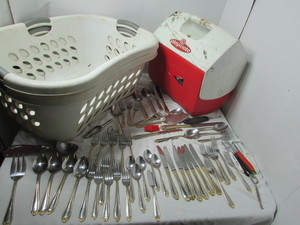 lot 181 image: Silverware and Laundry Totes