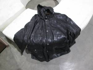 lot 120 image: Bernardo supple Black leather Hoode...