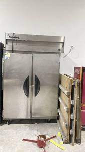 lot 7 image: Victory Commercial Stainless Steel Double Door Freezer