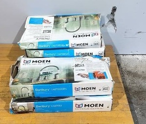 lot 40 image: Lot of 4 Moen Banbury CA87553 and CA87000SRS Kitchen Faucets