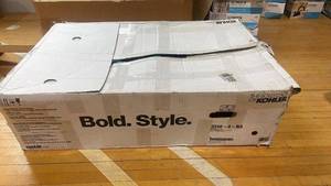 lot 54 image: Kohler Double Bowl Stainless Steel Kitchen Sink Model 3346-4-NA