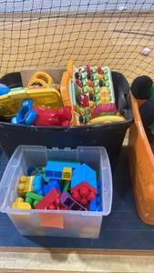 lot 68 image: Collection of Plush Stuffed Animals and Assorted Plastic Toys