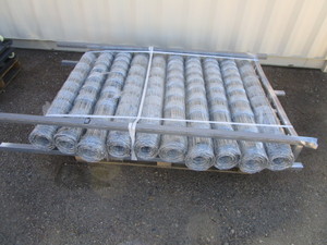 lot 84 image: KJ (9) Rolls 4x100 Galvanized Fencing