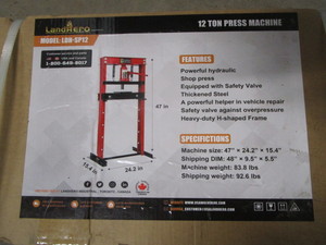 lot 136 image: LandHero 12ton Shop Press