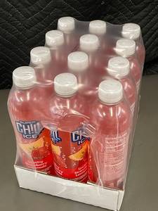 lot 4 image: RD 1 - Super Chill ICE Sparkling Strawberry Lemonade 12-Pack, 17 fl oz Bottles