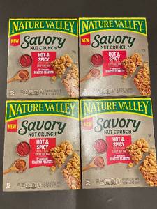 lot 21 image: WA 3 - Nature Valley Savory Nut Crunch Hot & Spicy Bars - Lot of 4 Boxes (20 Bars)