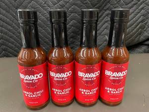 lot 23 image: HI 4 - Bravado Spice Co Arbol Chili and Garlic Hot Sauce, 4 Bottles, 5 oz Each, Exp 032025