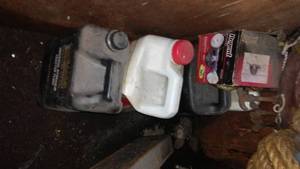 lot 369 image: Universal Hydraulic Tractor Fluid, Water Hoses, Motion Lights and More.