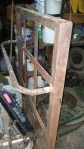 lot 380 image: Metal Flat Cart On Wheels.