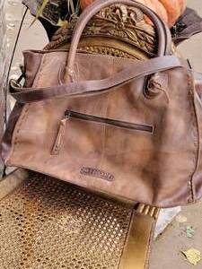 lot 51 image: Bed Stu Leather Rockaway Distressed Leather Satchel Bag, as