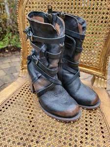 lot 44 image: Freebird Leather Boots Strappy Baker  Size 8