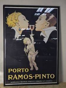 lot 21 image: Portuguese Art Deco Fine Art Advertisement Print - Porto Ramos-Pinto