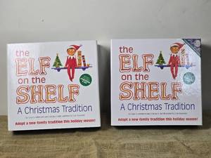 lot 169 image: Elf on a Shelf Pair
