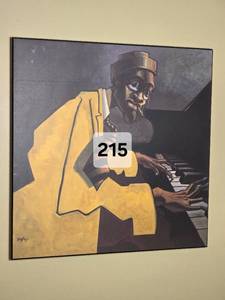 lot 75 image: Stylish Jazz Fine Art Print - Justin Bua - Piano Man