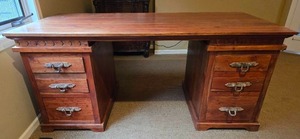 lot 18 image: Rustic Farmhouse Executive Office Desk