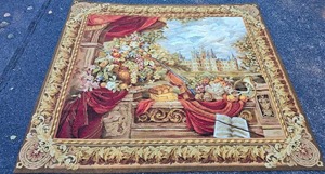 lot 57 image: Beautiful Aubsson Still Life Tapestry