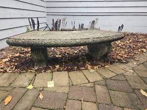 lot 108 image: Classical Column Concrete Garden Bench
