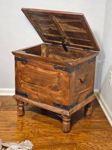 lot 55 image: Rustic Industrial Storage Trunk