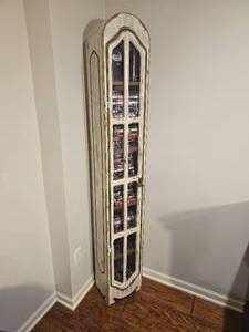 lot 110 image: Slender Windowed Media Cabinet